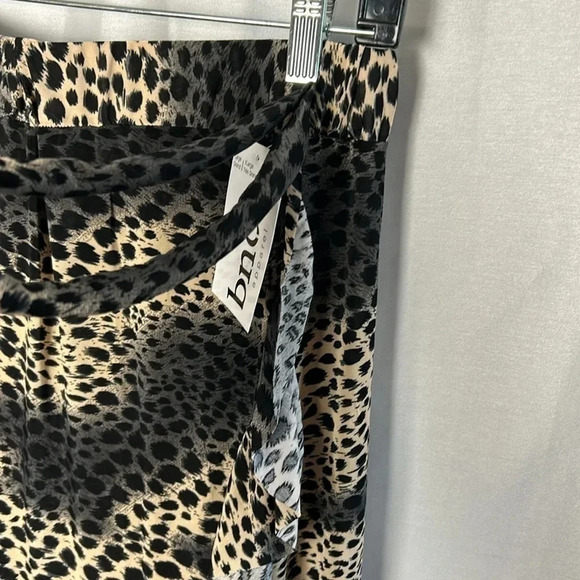 Vintage NWT skirt,faux wrap,animal print,Ruching , ruffles,boho,gypsy,flowy, - Picture 4 of 12